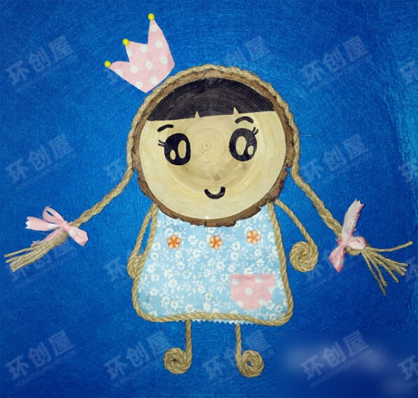 幼儿园木片娃娃作品展示图片