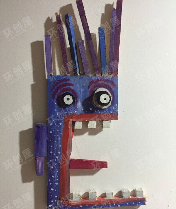 幼儿园废物利用雪糕棒作品展示图片