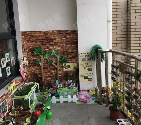 幼儿园户外环创开心农场植物角图片