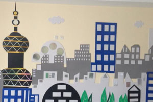 幼儿园建构区环创教室墙面图片4张