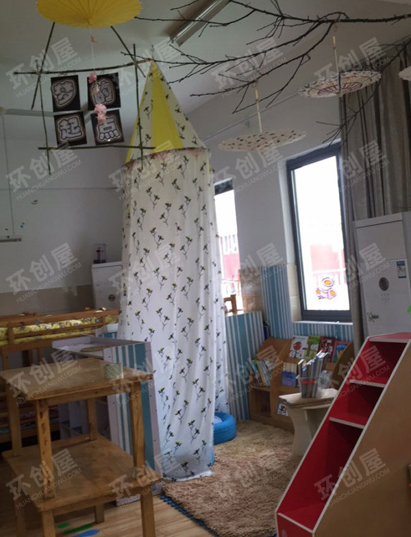 幼儿园纱帘阅读区环创图片