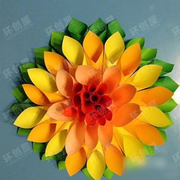 幼儿园美工区花朵开图片
