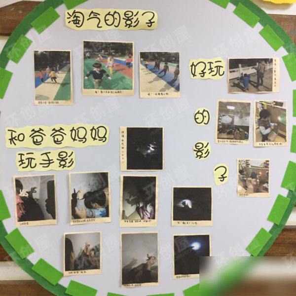 幼儿园科学区环创光影图片