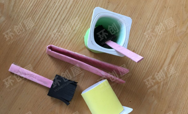 幼儿园角色区自制烧烤店材料图片