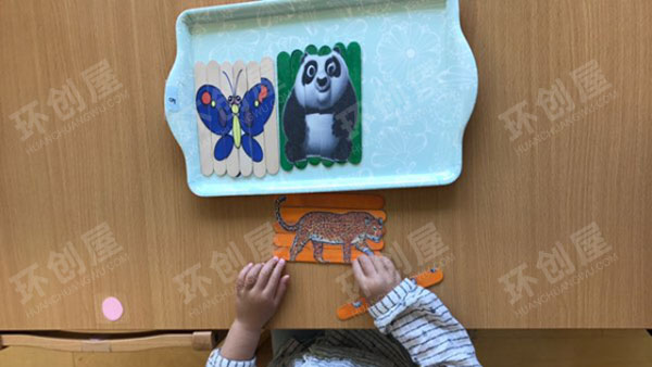 幼儿园益智区动物拼图图片