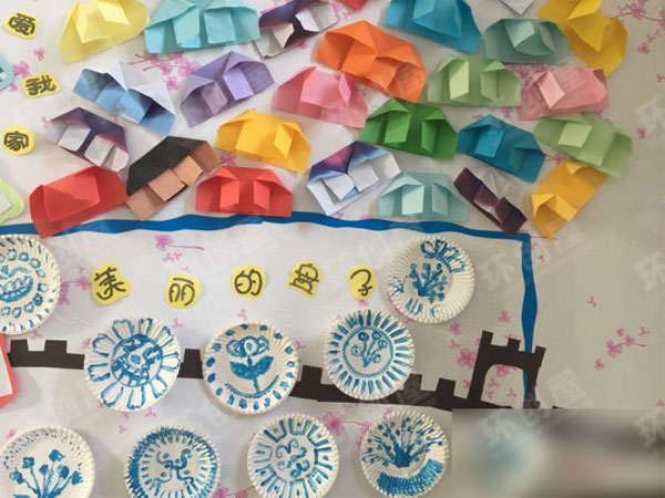 幼儿园爱我中华主题墙环创图片