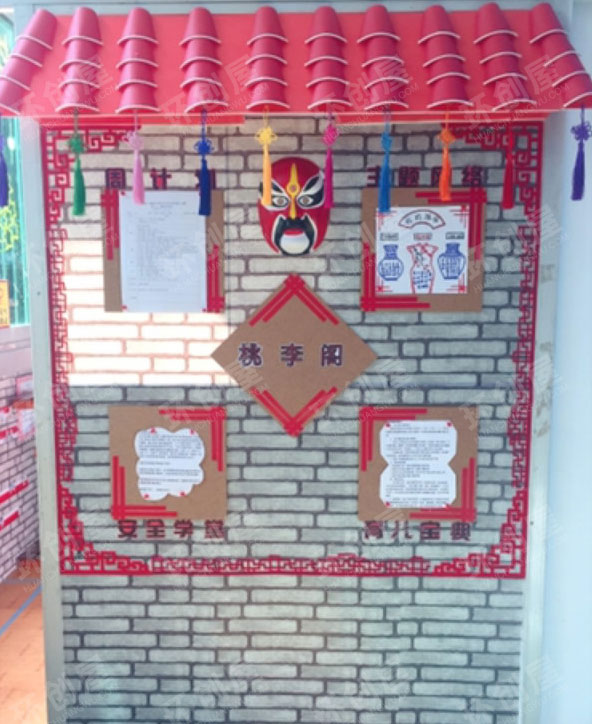 幼儿园中国风墙面布置环创图片