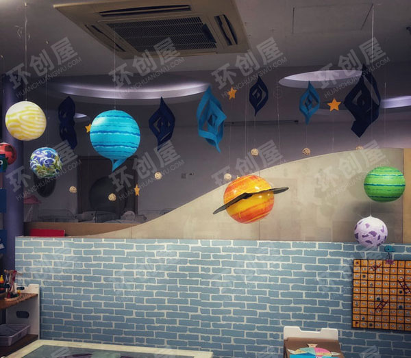 幼儿园星空环创吊饰图片