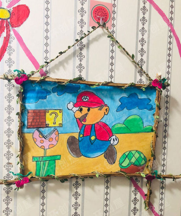 幼儿园超级玛丽挂饰作品图片