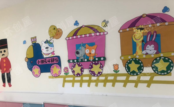幼儿园走廊墙面装饰环创可爱的小动物图片
