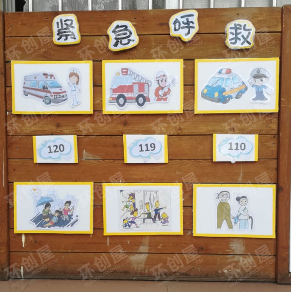 幼儿园安全知识走廊环创图片