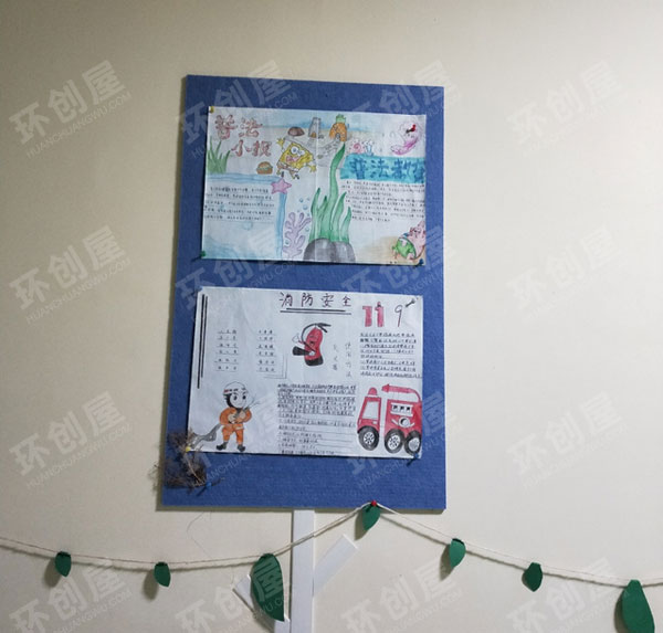 幼儿园简单作品走廊装饰环创图片