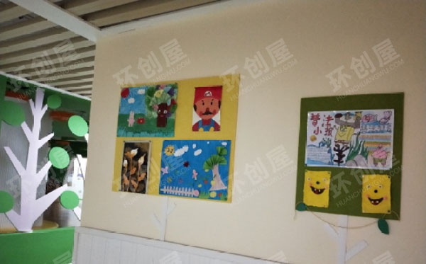 幼儿园简单作品走廊装饰环创图片
