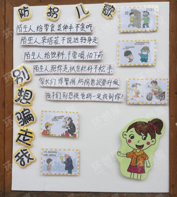 幼儿园安全知识走廊环创图片