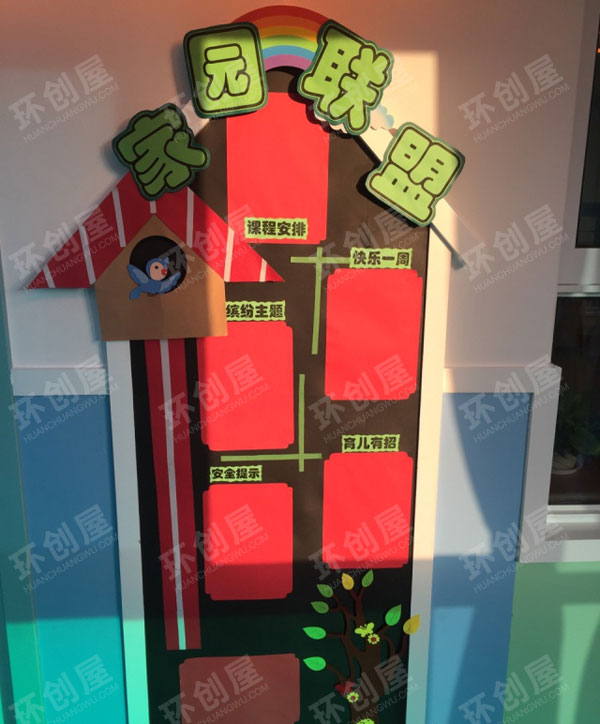 幼儿园超可爱风格家园联系栏图片