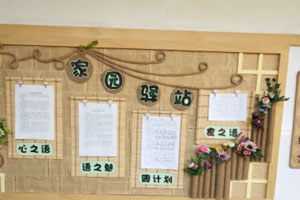 幼儿园复古环创家园联系栏图片6张