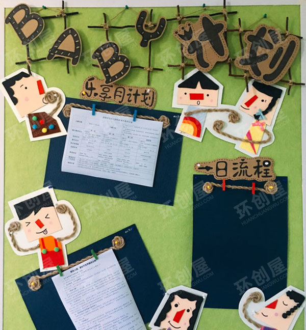 幼儿园娃娃头像家园联系栏图片