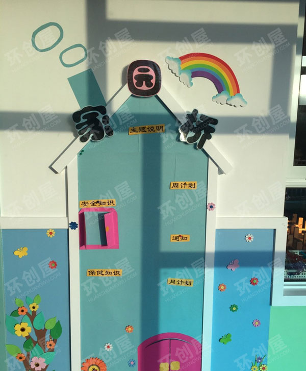幼儿园超可爱风格家园联系栏图片