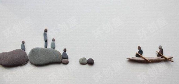 幼儿园作品展示石头画图片