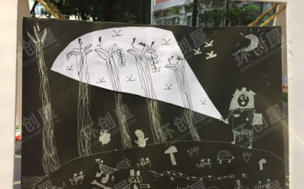 幼儿园绘画作品环创图片