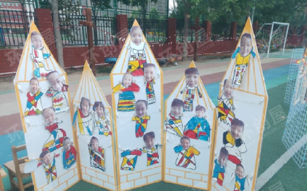 幼儿园户外创意画展环创图片