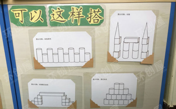 幼儿园建构区墙面图示图片