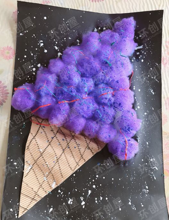 幼儿园美工区创意绘画美味的冰淇淋图片