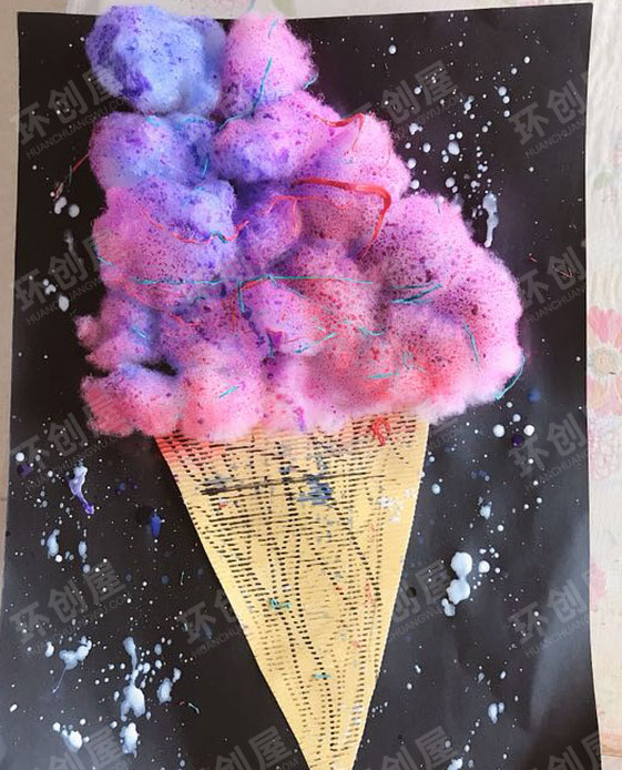 幼儿园美工区创意绘画美味的冰淇淋图片