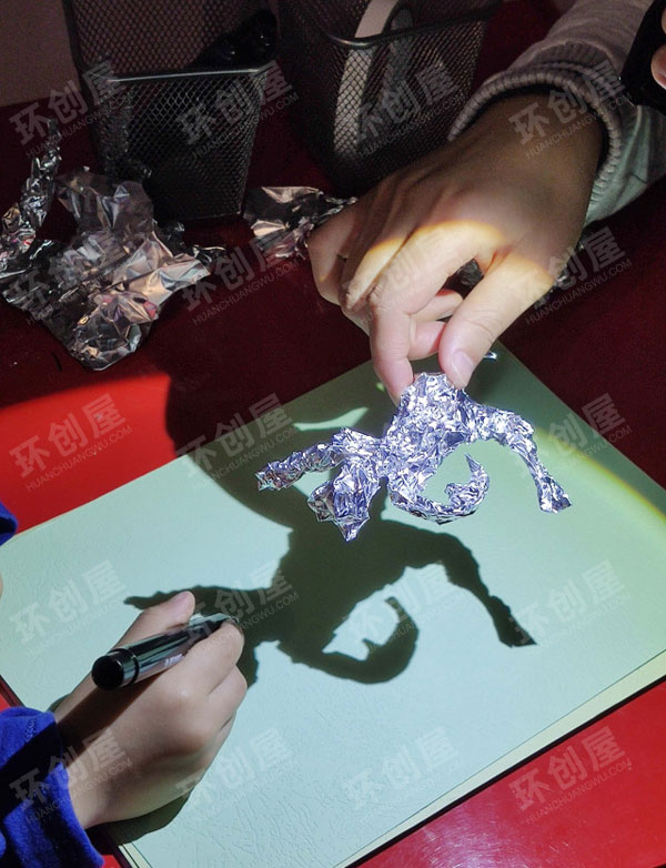 幼儿园科学区会动的影子小人图片