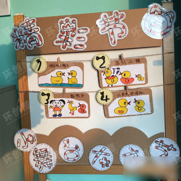 幼儿园角色区小舞台节目展板图片