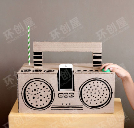 幼儿园角色区自制教玩具收音机图片