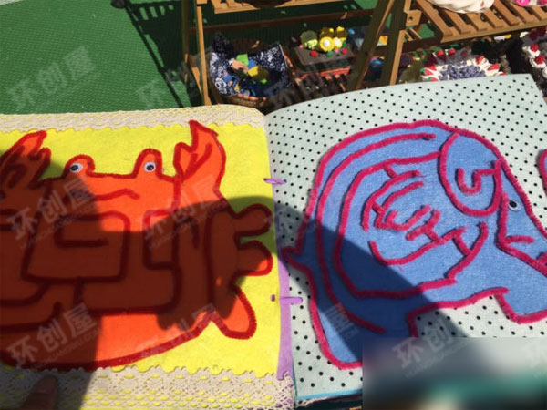幼儿园益智区不织布迷宫图片