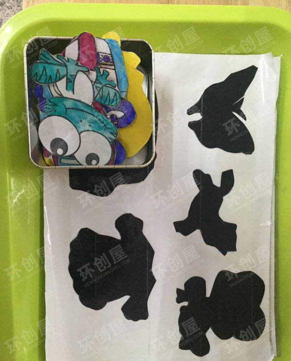 幼儿园综合区环创找影子图片