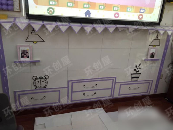 幼儿园我爱我家主题墙环创图片