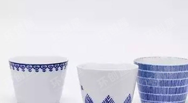 幼儿园青花瓷花纹作品展示环创图片