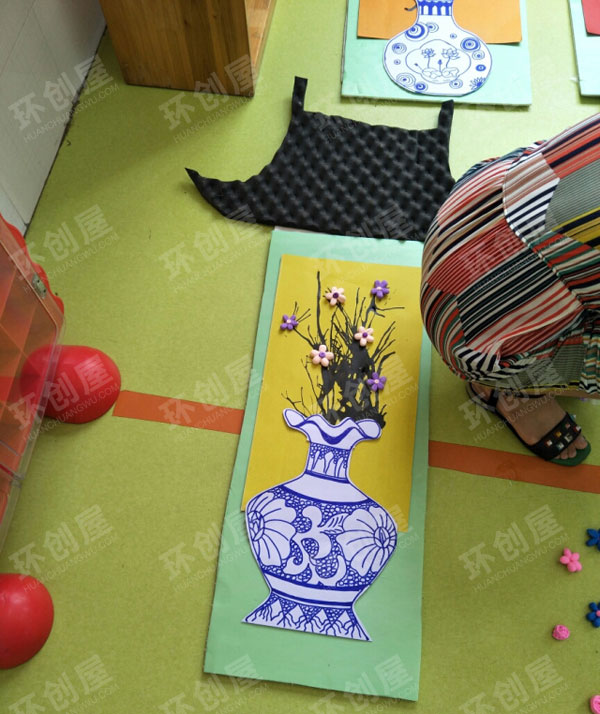 幼儿园中国风主题作品展示环创图片