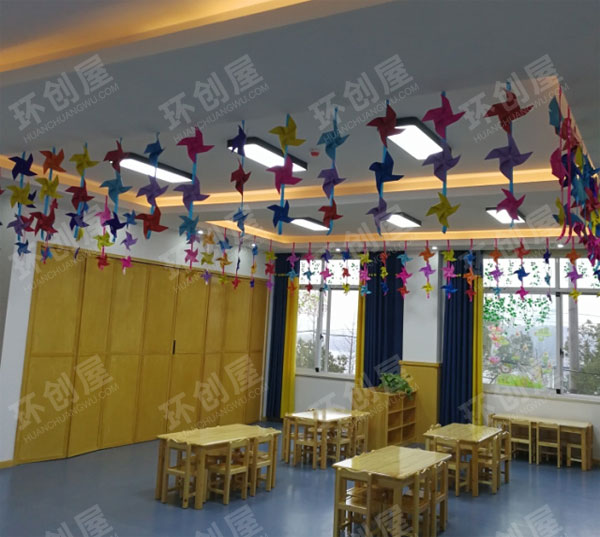 幼儿园教室风车吊挂饰图片