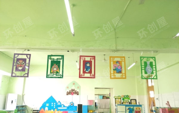 幼儿园中国风画框挂饰图片