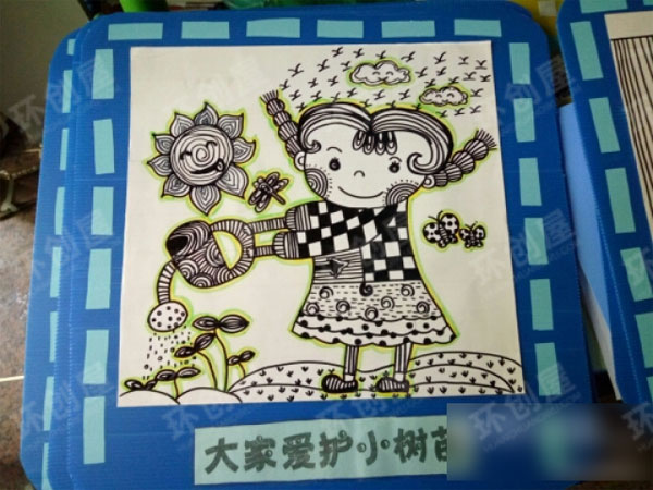 幼儿园楼梯主题画图片