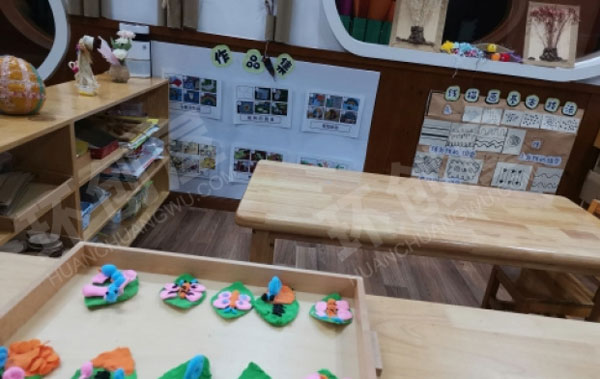 幼儿园木质风整体班级环创图片