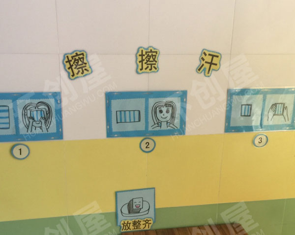 幼儿园生活区环创温馨提示图片