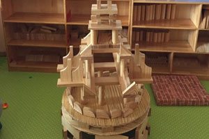 幼儿园建构区环创我爱中国主题图片4张