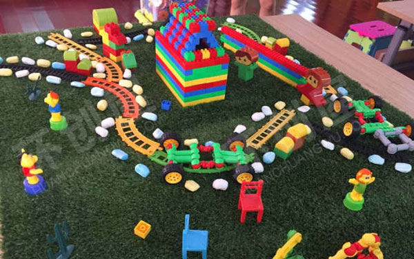 幼儿园建构区环创我心中的小学图片