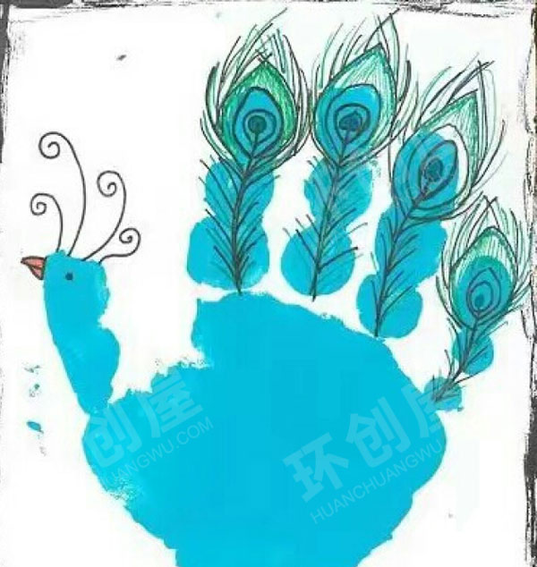 幼儿园美工区环创手掌画图片