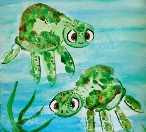 幼儿园美工区环创手掌画图片