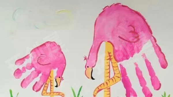 幼儿园美工区环创手掌画图片
