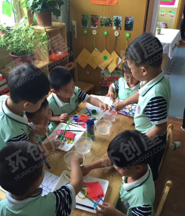 幼儿园科学区环创吹泡泡图片