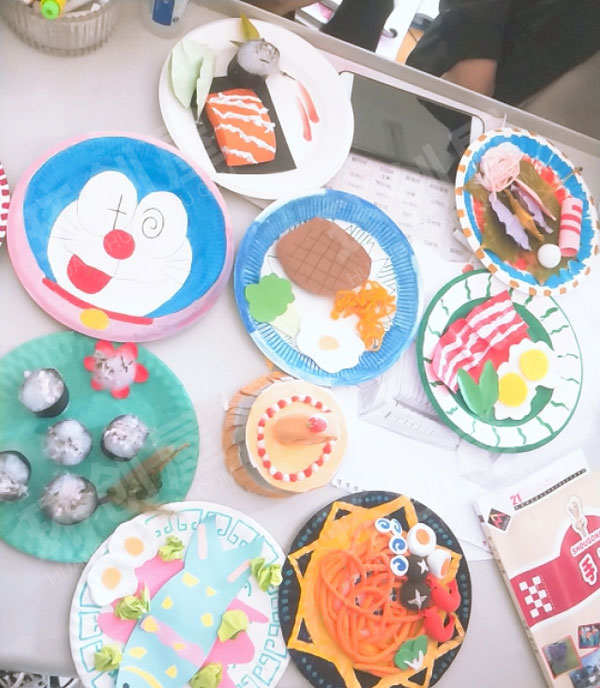 幼儿园表演区黏土卡纸布织布做菜图片