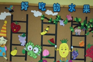 幼儿园好吃的水果主题墙环创图片3张