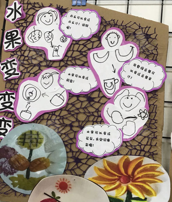 幼儿园水果多多主题墙环创图片